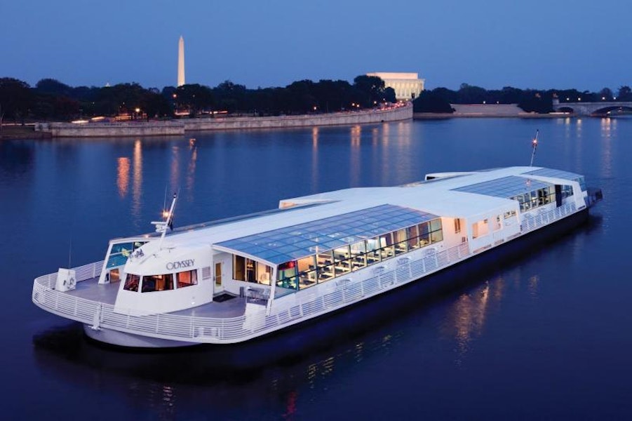 The Odysey Washington floating down the Potomac River