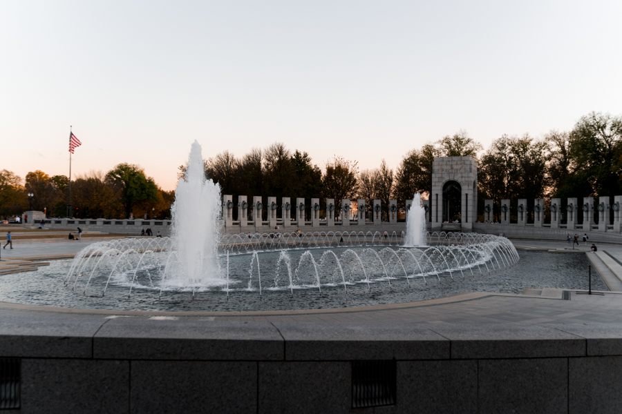 Shot of the World War II Memorial 