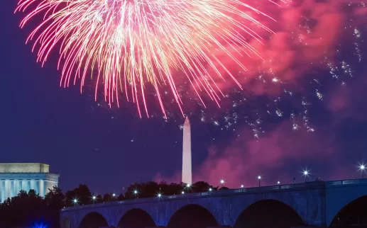 Fireworks on July 4th over DC