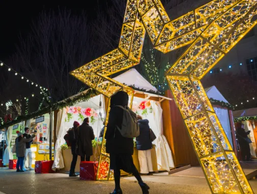 Downtown Holiday Market entrance.