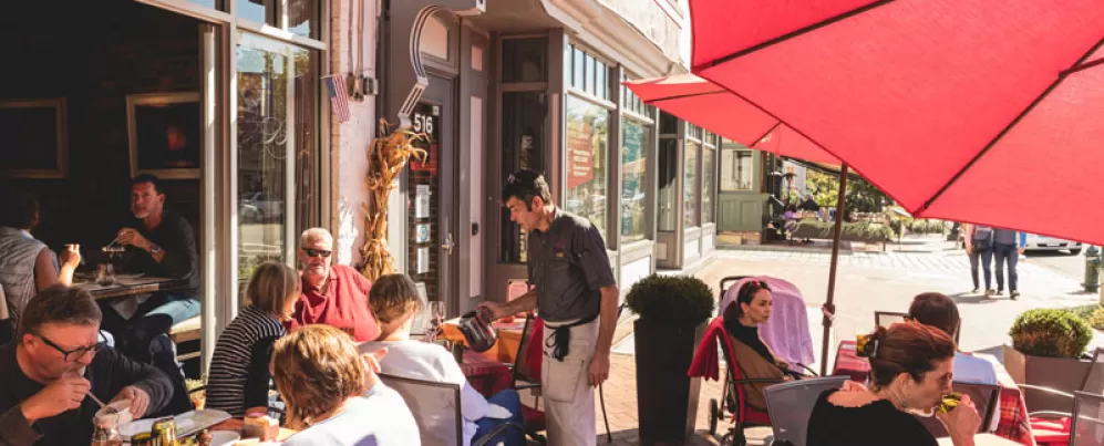 Outdoor patio at Belga Cafe on Barracks Row - Restaurant on Capitol Hill in Washington, DC